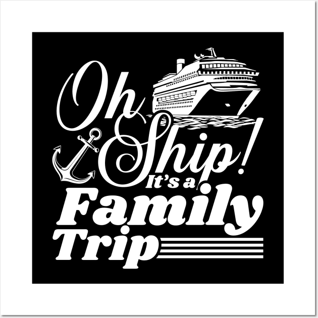 Family holiday cruise Family boat trip Wall Art by OfCA Design